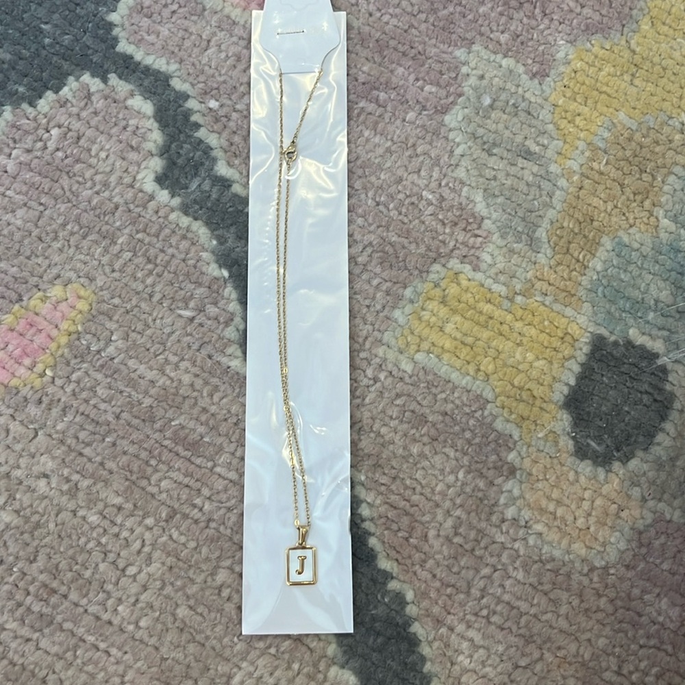Stainless Steel J necklace
